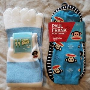 Paul Frank toe socks & mukluks NWT